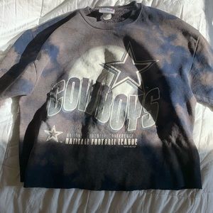 Vintage Cowboys crew neck. Cropped & bleached